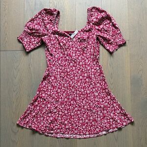 Madewell Floral Puff Sleeve Dress